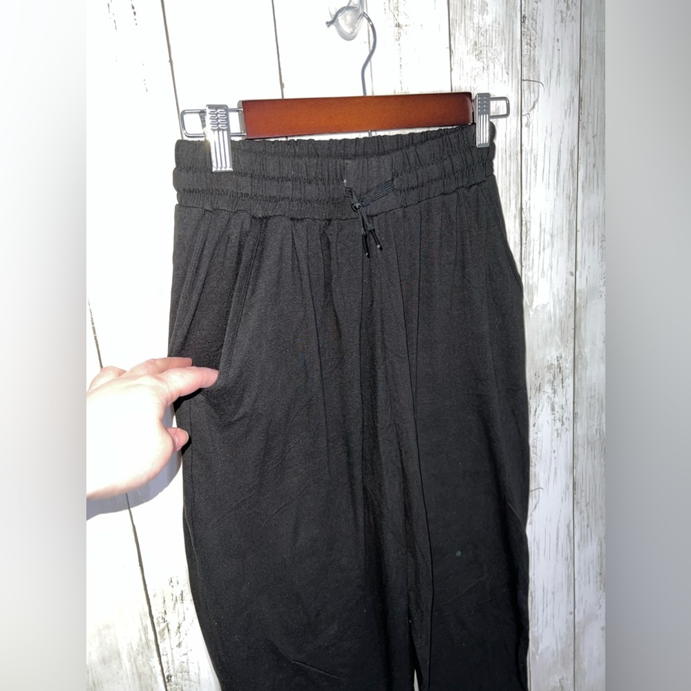 NanaMacs Joggers Pockets Black Size XL Super Stretchy has Drawstring